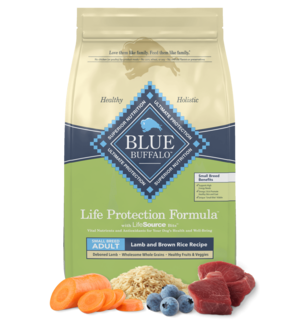 Blue Buffalo Life Protection Formula Lamb and Brown Rice Recipe For Small Breed Adult Dogs