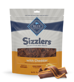 Blue Buffalo Sizzlers Bacon-Style Dog Treats With Cheddar