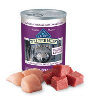 Blue Buffalo Wilderness Beef & Chicken Grill With Oats & Barley (Wholesome Grains) For Adult Dogs