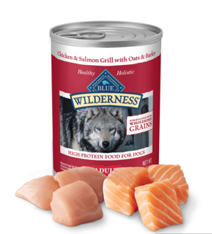 Blue Buffalo Wilderness Chicken & Salmon Grill With Oats & Barley (Wholesome Grains) For Adult Dogs