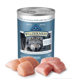 Blue Buffalo Wilderness Turkey & Chicken Grill With Oats & Barley (Wholesome Grains) For Adult Dogs