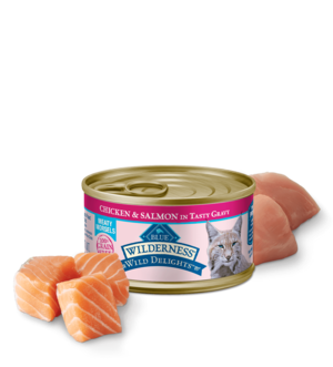 Blue Buffalo Wilderness Wild Delights Meaty Morsels Chicken & Salmon In Tasty Gravy