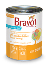 Bravo Canine Cafe 95% Chicken and Liver Dinner