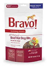 Bravo Training Treats Beef Hot Dog Bits