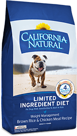 California Natural Limited Ingredient Diet Weight Management Brown Rice & Chicken Meal Recipe For Adult Dogs