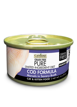 Canidae Grain Free Pure Limited Ingredient Diet Cod Formula Morsels In Savory Broth