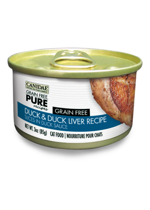 Canidae Grain Free Pure Recipes Duck and Duck Liver Recipe Slices In Duck Sauce
