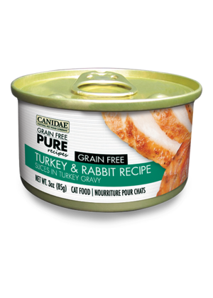 Canidae Grain Free Pure Recipes Turkey and Rabbit Recipe Slices In Turkey Gravy