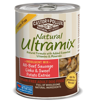 Castor & Pollux Natural Ultramix All-Beef Sausage Links & Sweet Potato Entree - Grain Free Adult