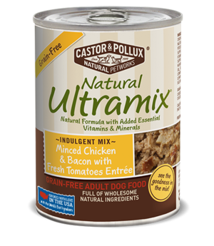 Castor & Pollux Natural Ultramix Minced Chicken & Bacon With Fresh Tomatoes Entree - Grain Free Adult