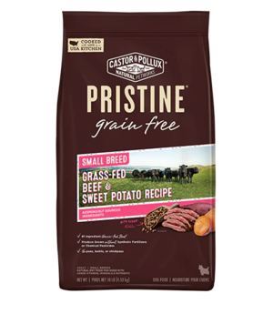 Castor & Pollux Pristine Grain Free Grass-Fed Beef & Sweet Potato Recipe For Small Breed Dogs
