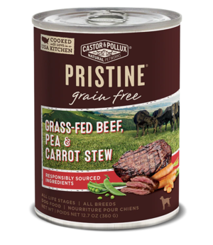 Castor & Pollux Pristine Grain Free Grass-Fed Beef, Pea & Carrot Stew