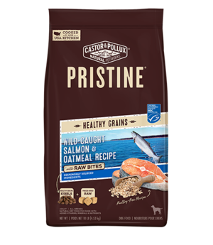 Castor & Pollux Pristine Wild-Caught Salmon & Oatmeal Recipe With Raw Bites and Healthy Grains