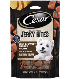 Cesar Grain-Free Jerky Bites Beef & Sweet Potato Recipe