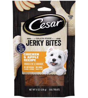 Cesar Grain-Free Jerky Bites Chicken & Apple Recipe