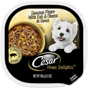 Cesar Home Delights Sausage Flavor With Egg & Cheese In Sauce