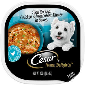 Cesar Home Delights Slow Cooked Chicken & Vegetables Dinner In Sauce