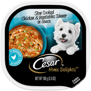 Cesar Home Delights Slow Cooked Chicken & Vegetables Dinner In Sauce