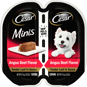Cesar Minis Angus Beef Flavor Tender Loaf In Sauce