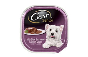 Cesar Senior With Slow Simmered Chicken & Rice In Meaty Juices