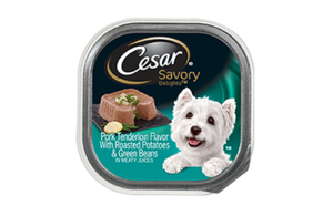Cesar Savory Delights Pork Tenderloin Flavor With Roasted Potatoes & Green Beans In Meaty Juices