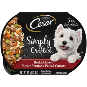 Cesar Simply Crafted Beef, Chicken, Purple Potatoes, Peas & Carrots