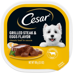 Cesar Classic Loaf In Sauce Grilled Steak & Eggs Flavor