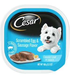 Cesar Classic Loaf In Sauce Scrambled Egg & Sausage Flavor