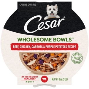 Cesar Wholesome Bowls Beef, Chicken, Carrots & Purple Potatoes Recipe