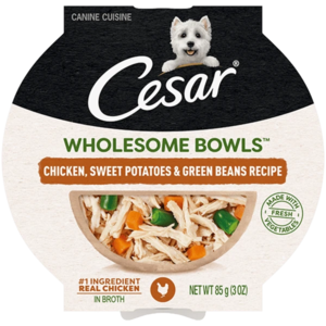 Cesar Wholesome Bowls Chicken, Sweet Potatoes & Green Beans Recipe