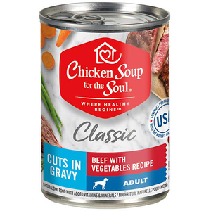 Chicken Soup For The Soul Classic Beef With Vegetables Recipe Cuts In Gravy For Adult Dogs