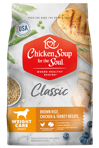 Chicken Soup For The Soul Classic Brown Rice, Chicken & Turkey Recipe Weight Care For Adult Dogs
