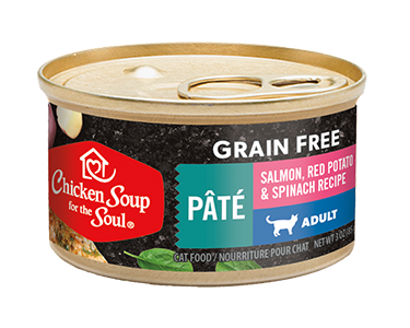 Chicken Soup For The Soul Grain Free Salmon, Red Potato & Spinach Recipe Pate For Adult Cats