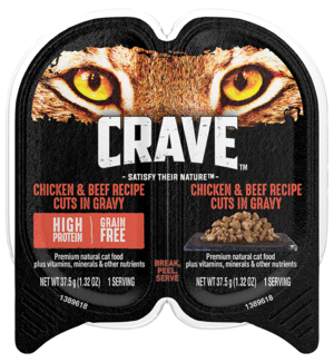Crave Wet Cat Food Grain Free Chicken & Beef Recipe Cuts In Gravy