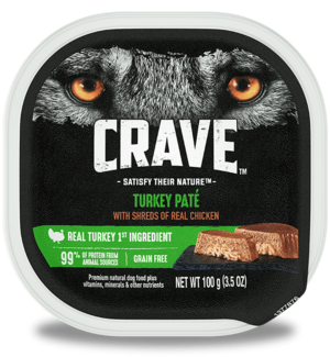 Crave Wet Dog Food Turkey Pate With Shreds Of Real Chicken