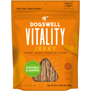 Dogswell Vitality Jerky Chicken & Mango Recipe