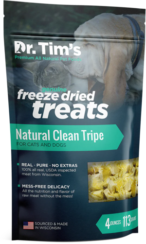 Dr. Tim's Freeze Dried Treats Natural Clean Tripe For Cats and Dogs