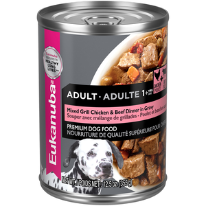 Eukanuba Canned Dog Food Mixed Grill Chicken & Beef Dinner In Gravy For Adult Dogs