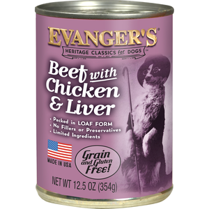 Evanger's Heritage Classics Beef With Chicken & Liver For Dogs