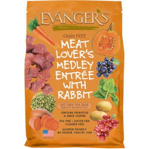 Evanger's Grain Free Dry Food Meat Lover's Medley Entree With Rabbit