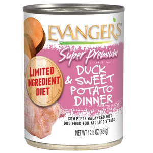 Evanger's Super Premium Wet Food Duck & Sweet Potato Dinner For Dogs (Limited Ingredient Diet)