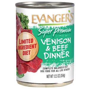 Evanger's Super Premium Wet Food Venison & Beef Dinner For Dogs (Limited Ingredient Diet)