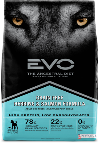 Evo Grain Free Dry Dog Food Herring & Salmon Formula