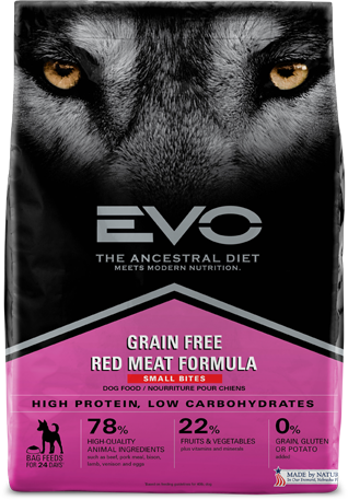 Evo Grain Free Dry Dog Food Red Meat Formula - Small Bites