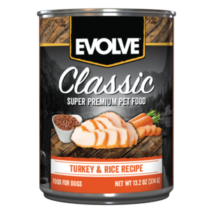 Evolve Classic Canned Turkey & Rice Recipe For Dogs