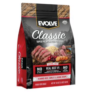 Evolve Classic Dry Food Deboned Beef, Barley & Bison Recipe For Dogs