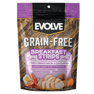 Evolve Grain-Free Breakfast Strips Turkey, Smoked Bacon & Egg Flavors
