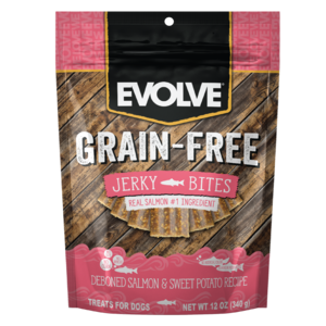 Evolve Grain-Free Jerky Bites Deboned Salmon & Sweet Potato Recipe