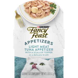 Fancy Feast Appetizers Light Meat Tuna Appetizer With A Scallop Topper In A Delicate Broth