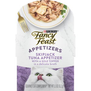 Fancy Feast Appetizers Skipjack Tuna Appetizer With A Sole Topper In A Delicate Broth